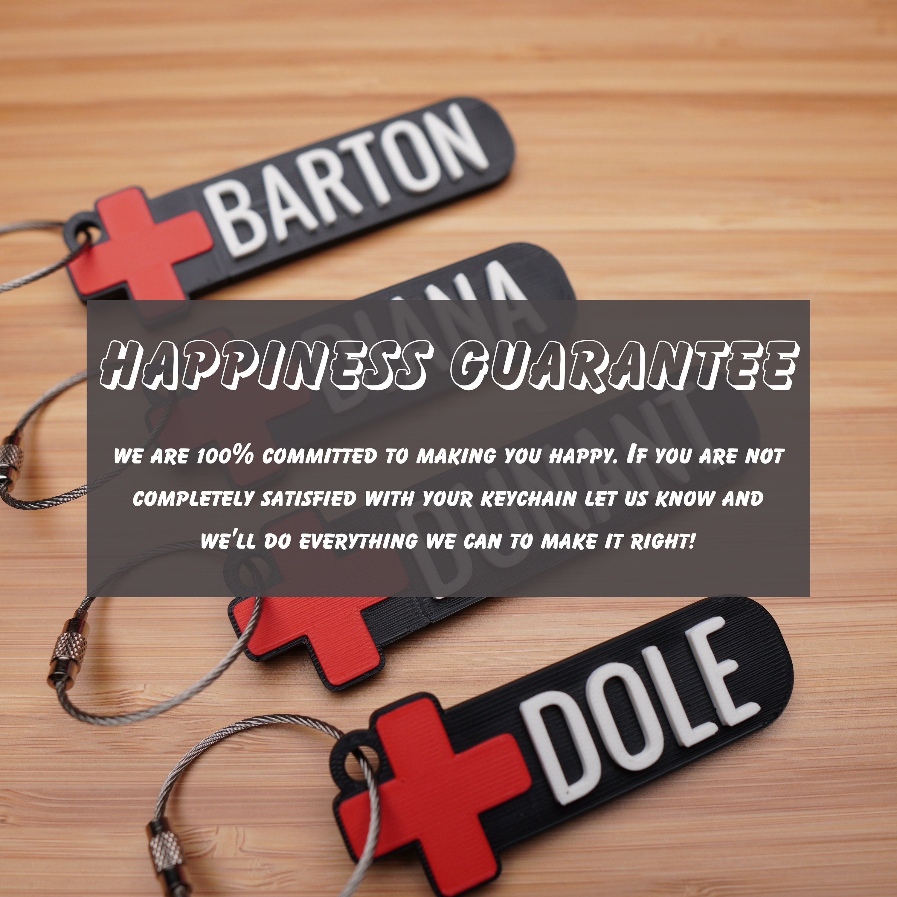 Personalized Red Cross Themed Keychain | Backpack Tags, Custom ...
