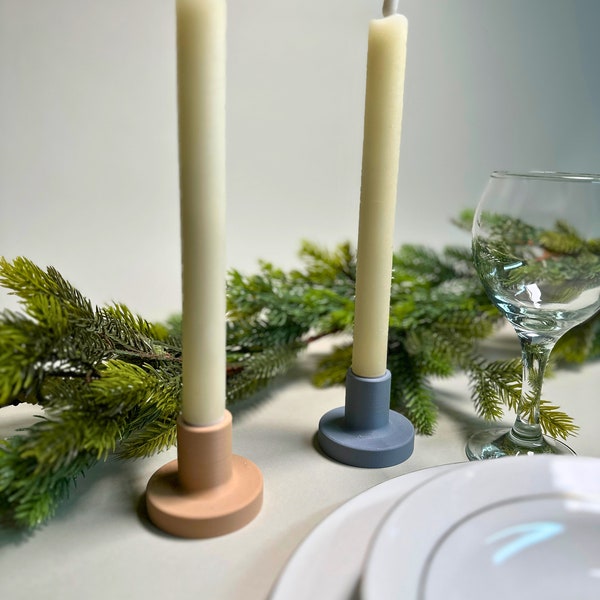 Minimalist Taper Candlestick Holder, Modern, Home, Wedding Table, Tablescape