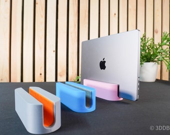 Laptop stand, laptop holder, MacBook vertical stand, MacBook dock, desk setup, 3D Printed