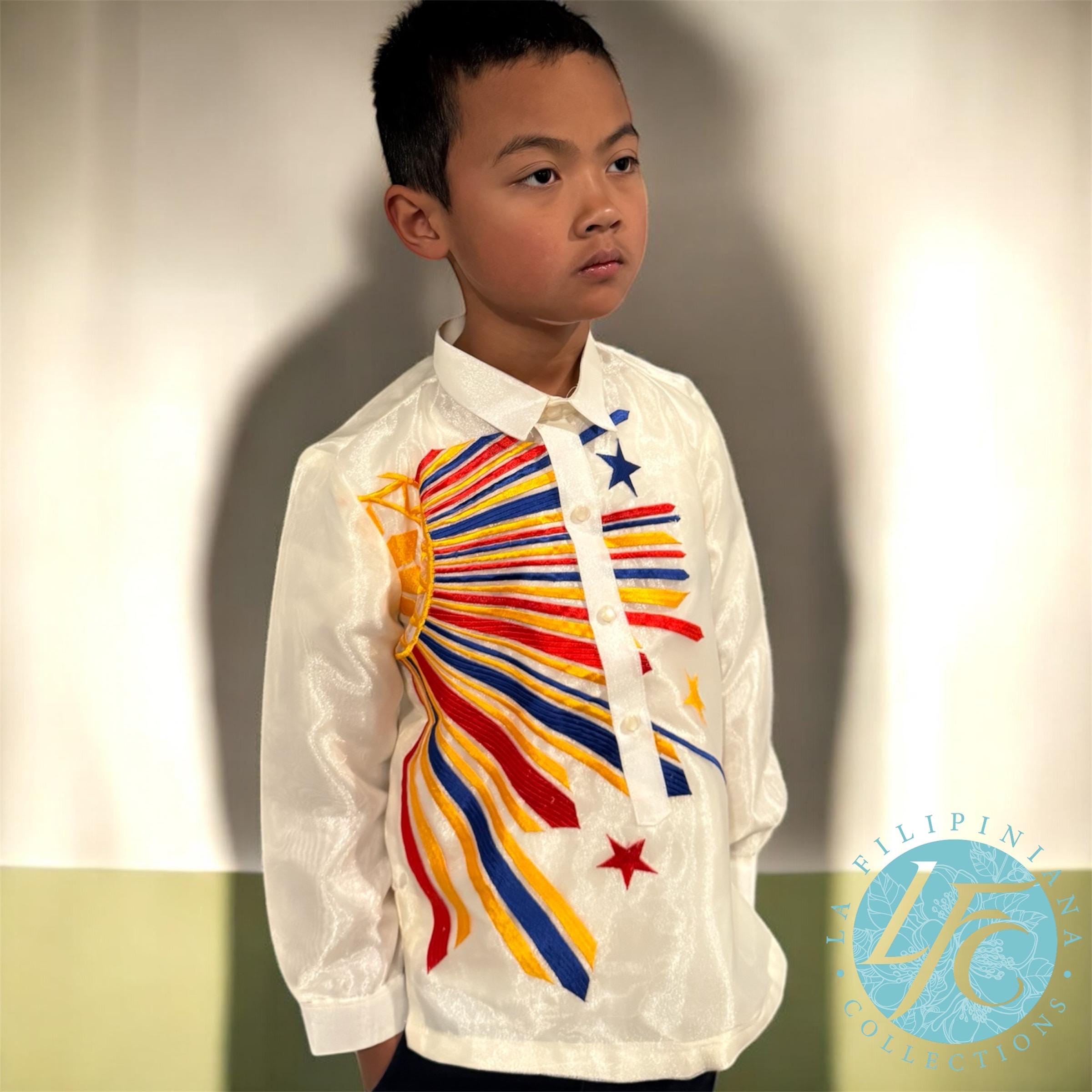Authentic KIDS SINAG Barong Tagalog (organza, Please Check Sizes on ...