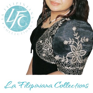 Filipiniana butterfly sleeves bolero Philippine size, runs small pls check size chart on photos image 3