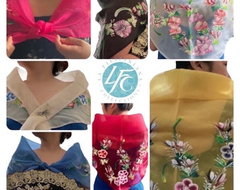 Filipiniana Alampay for Adults (hand painted designs vary)