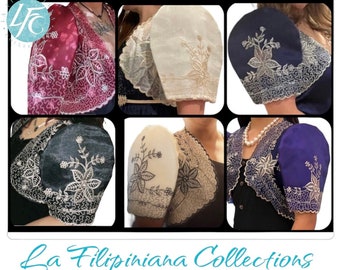 Filipiniana butterfly sleeves bolero (Philippine size, runs small - pls check size chart on photos)