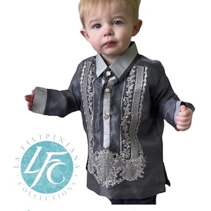 Authentic KIDS Barong Tagalog - designs may vary (organza, please check sizes on photos)