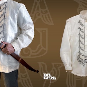 Authentic Barong Tagalog (piña organza. Philippine size, runs small - pls check size chart on photos)