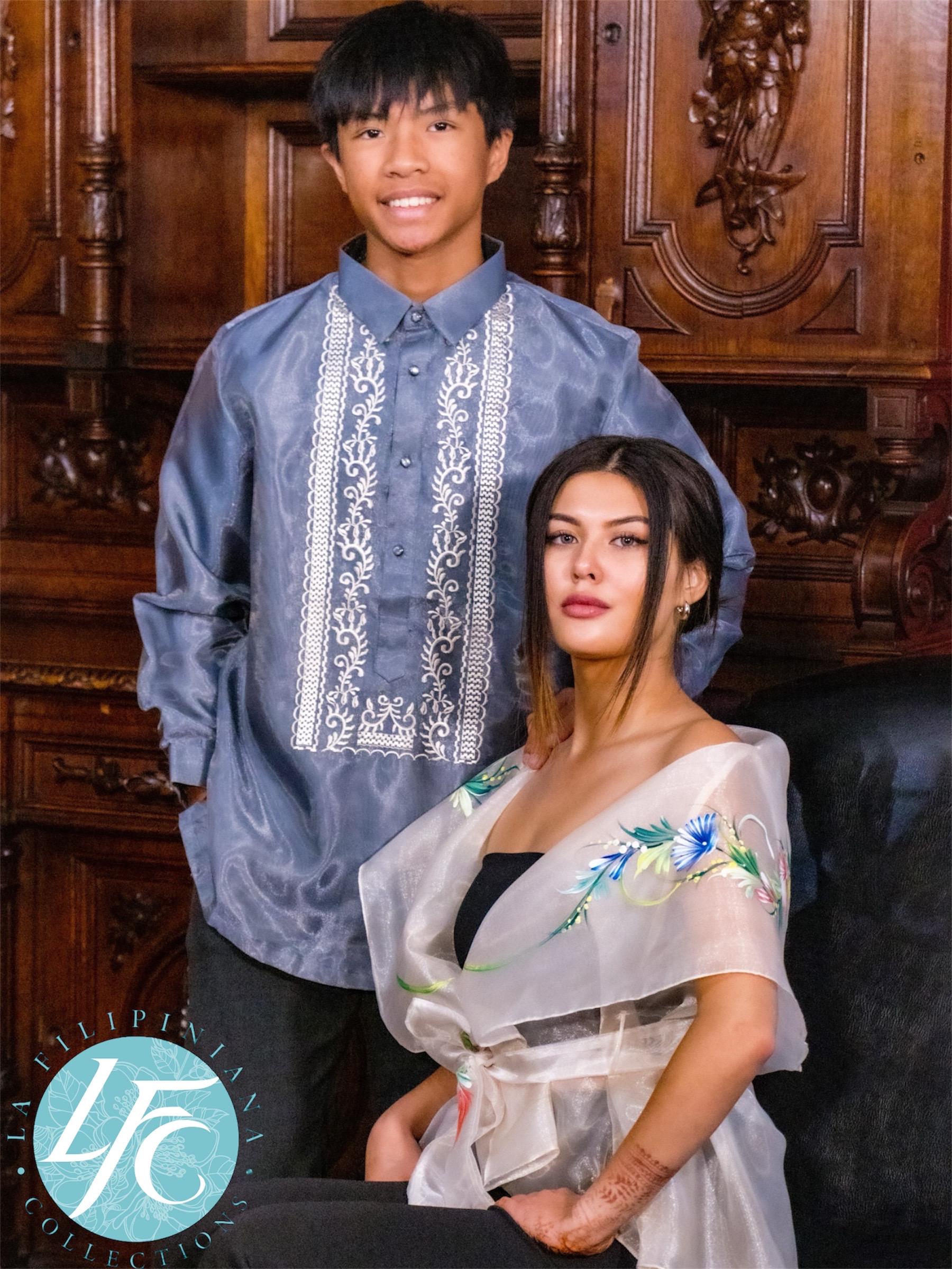 Grey Tagalog Authentic Barong Tagalog (charcoal Gray, Philippine Size, Runs Small ...