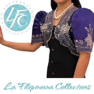 Filipiniana butterfly sleeves bolero Philippine size, runs small pls check size chart on photos image 7