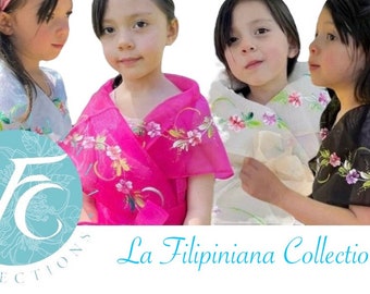Filipiniana Kinder-Wickeltuch (handbemalte Designs variieren)