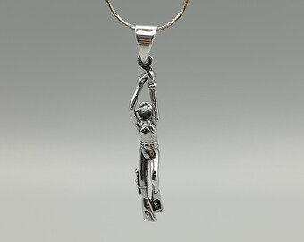 Argent Sterling 925 Scuba Diver Charm Made in USA