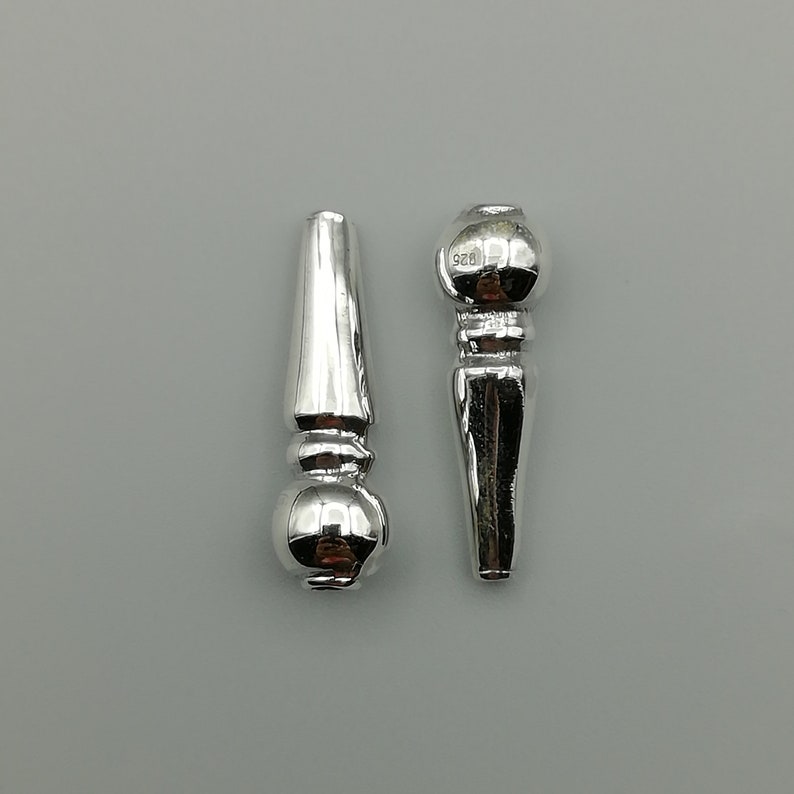 1 Sterling Silver 25mm Cone Bead 925 Sterling Silver Beads Etsy