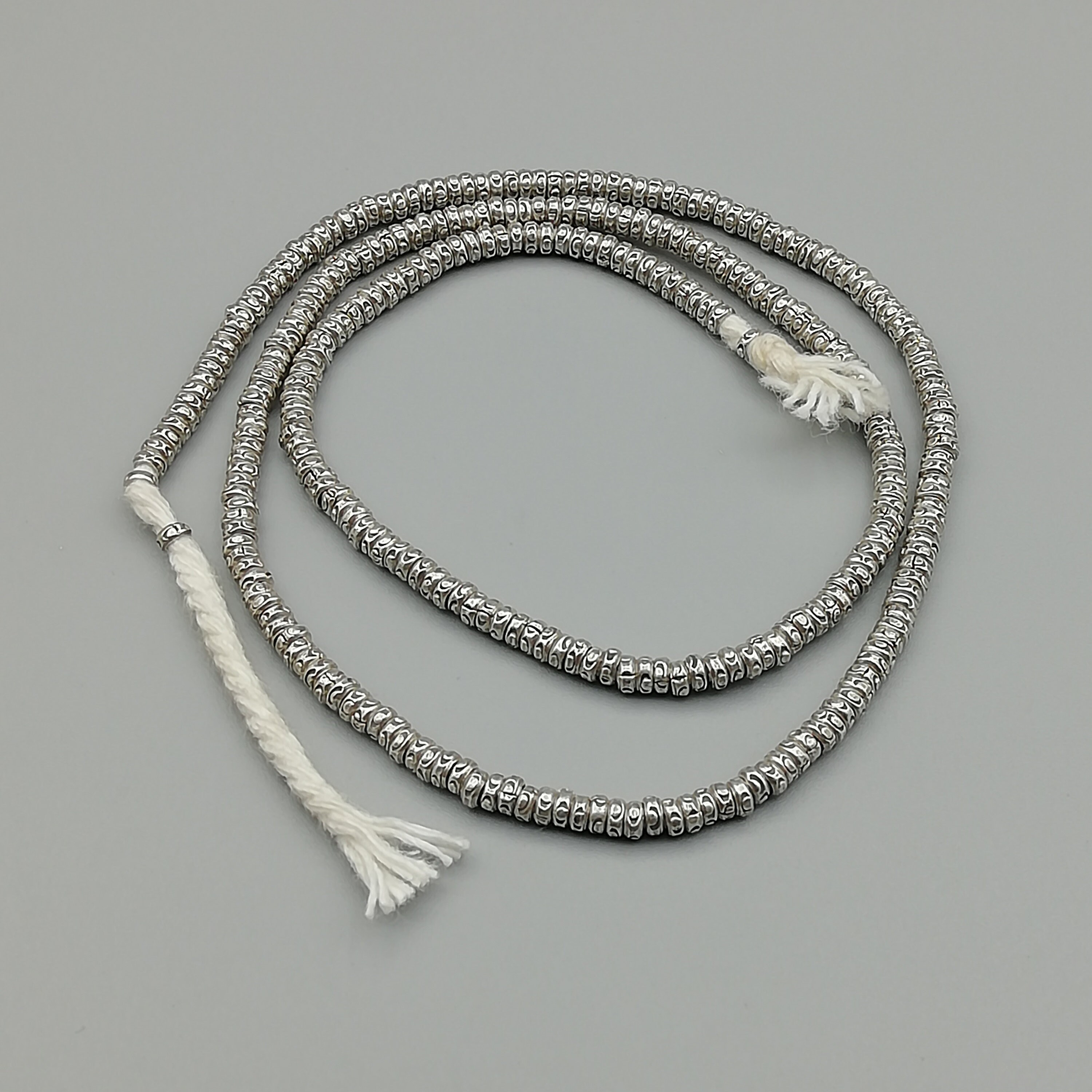 30 Sterling Silver Tiny Stamped Beads Silver Donut Beads Etsy