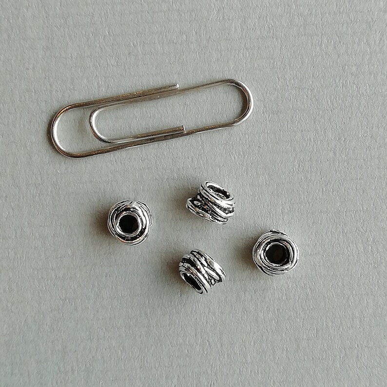 925 Sterling Silver Beads 4 Sterling Silver Ring Beads BP244