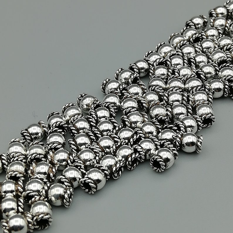 5 Sterling Silver Bali Spacer Beads 925 Sterling Silver Etsy