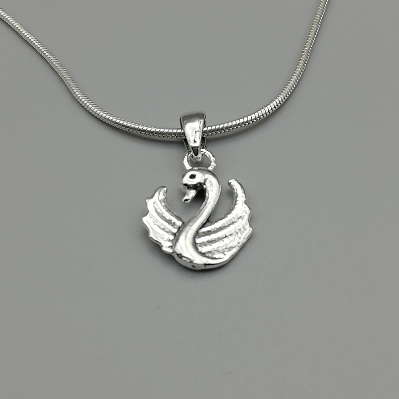CHM133 2 Sterling Silver Swan Pendants 925 Sterling Silver Pendants