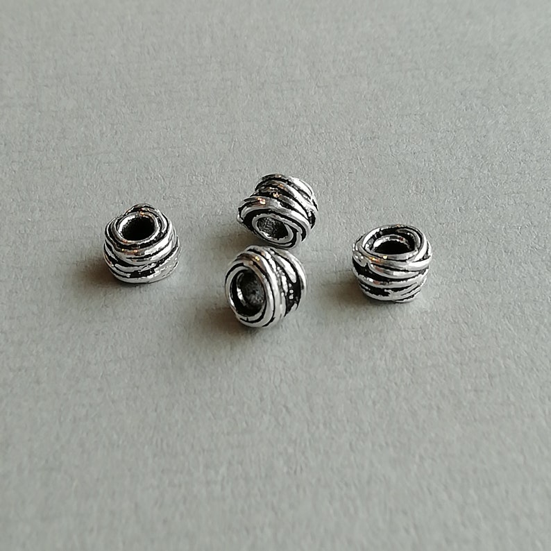 925 Sterling Silver Beads 4 Sterling Silver Ring Beads BP244