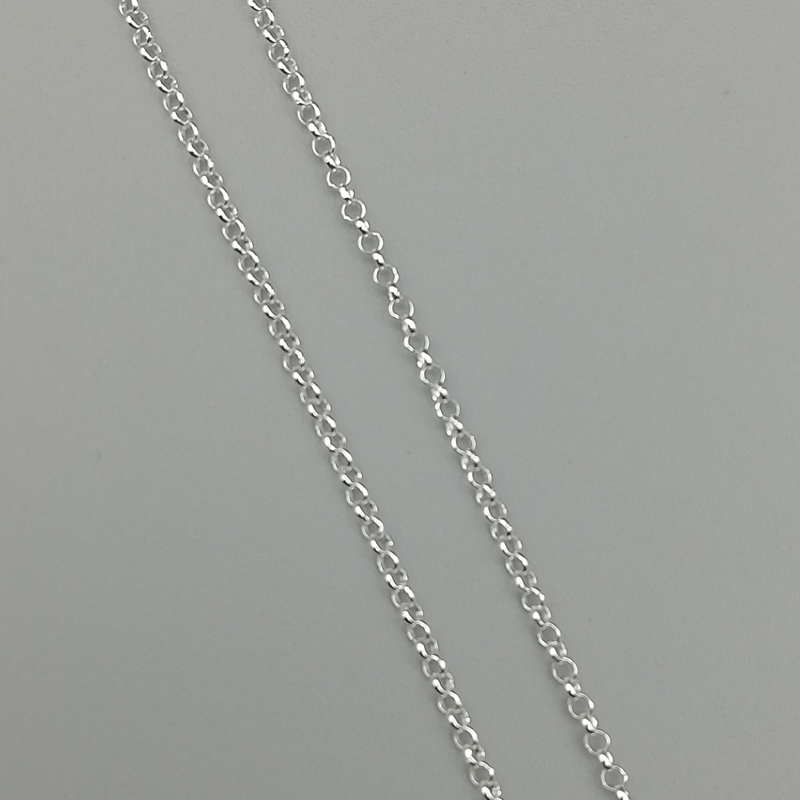 1 Strand 16 Inch 925 Sterling Silver Rolo Chain Necklace 1mm Etsy