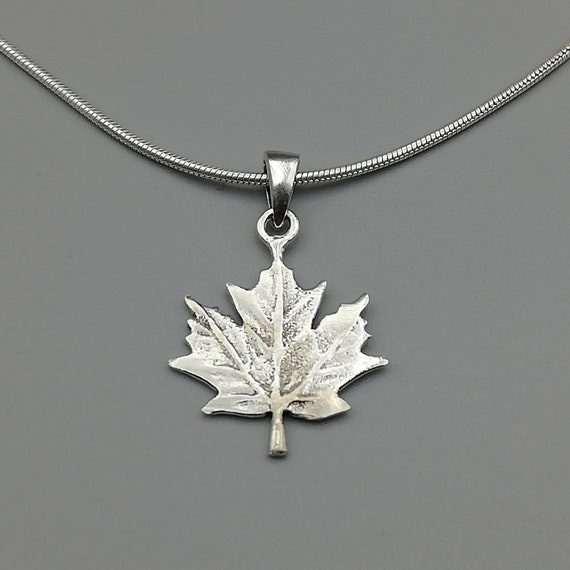 1 Sterling Silver Maple Leaf Pendant 925 Sterling Silver Etsy 1 Sterling Silver Maple Leaf Pendant 925 Sterling Silver Etsy