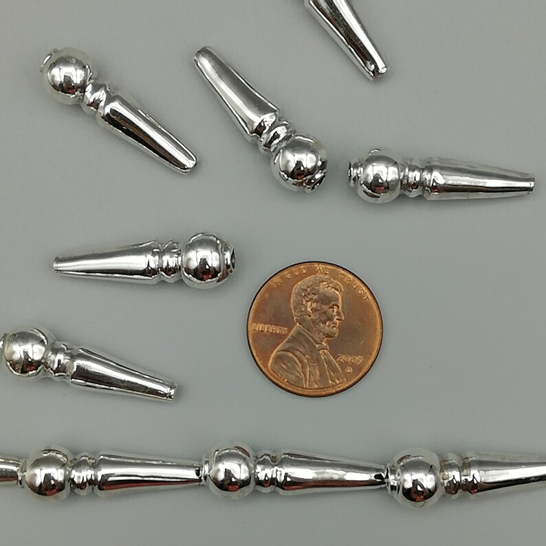 1 Sterling Silver 25mm Cone Bead 925 Sterling Silver Beads Etsy