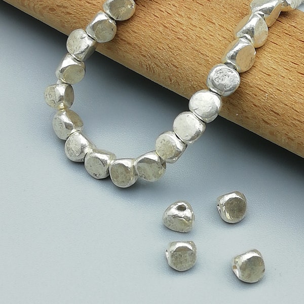 Silver Nugget Beads Etsy