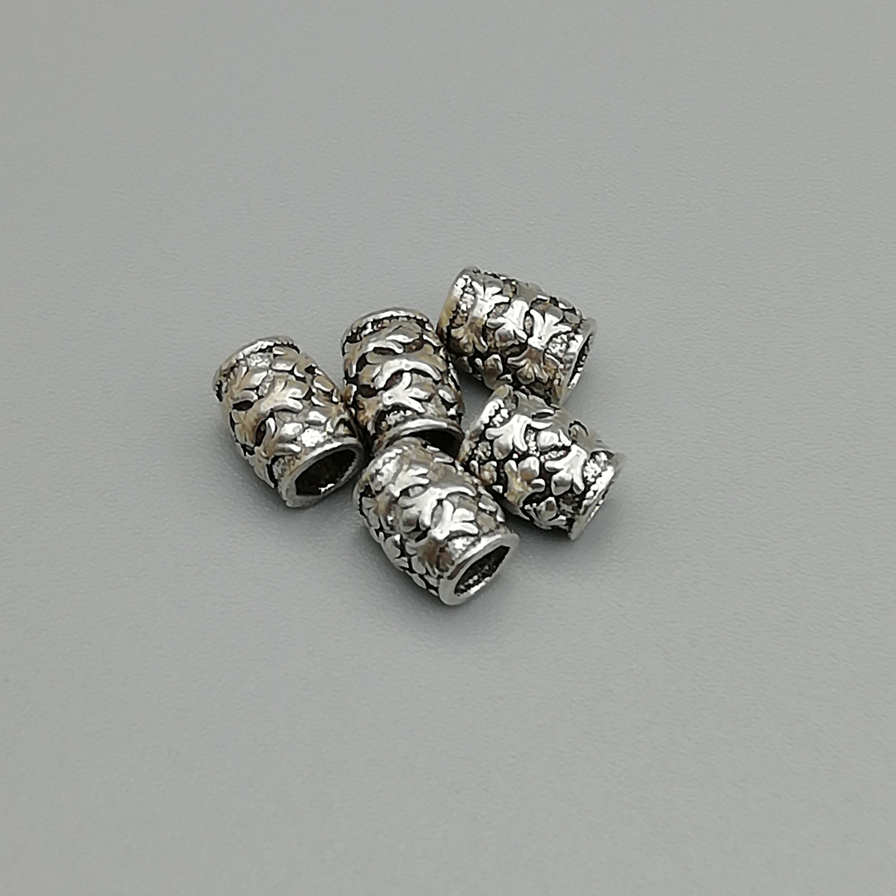 6 Sterling Silver Tube Beads 925 Sterling Silver Beads Etsy