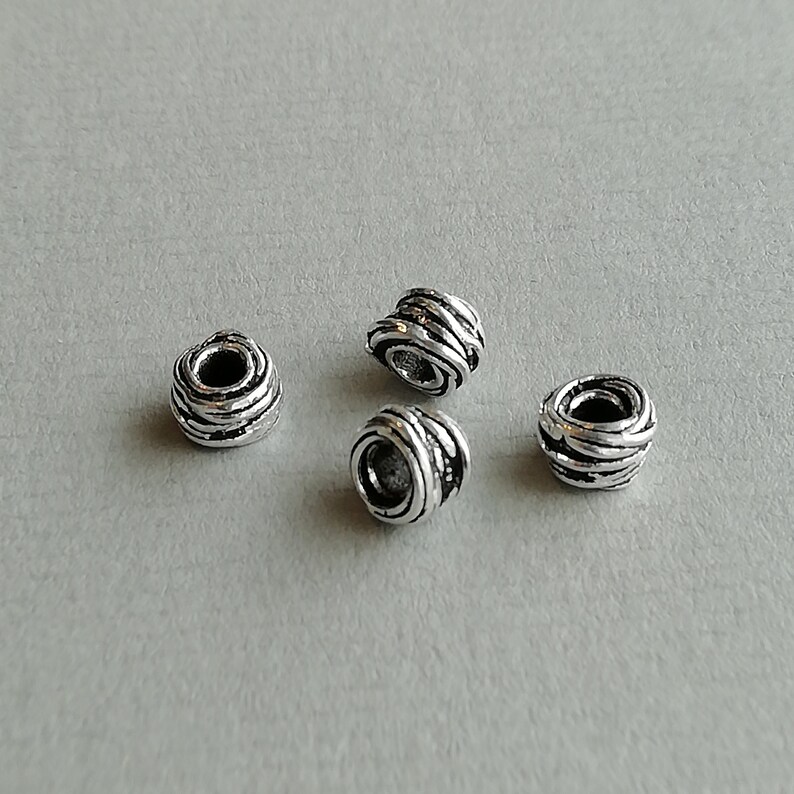 925 Sterling Silver Beads 4 Sterling Silver Ring Beads BP244