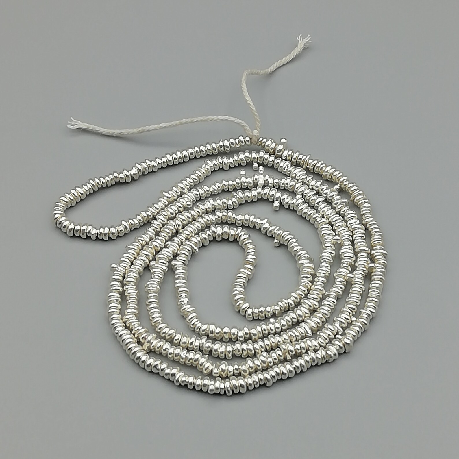 25 Sterling Silver Tiny Hammered Disk Beads 97 Sterling Etsy