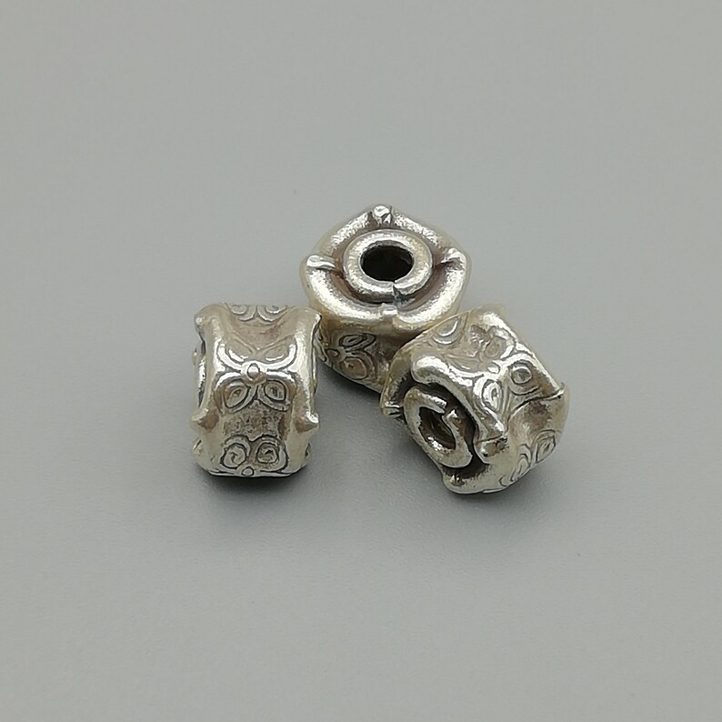 1 Sterling Silver Stamped Nugget Bead 97 Sterling Silver Etsy