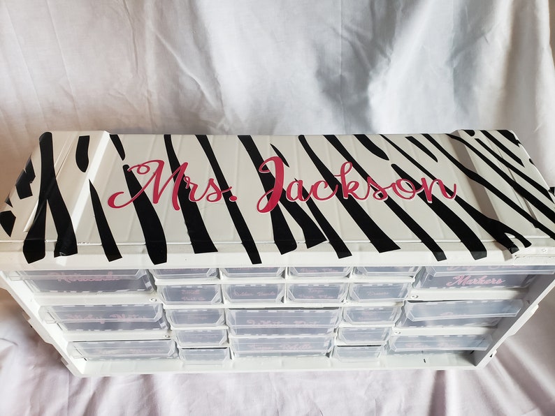 Zebra Teacher Toolbox Etsy