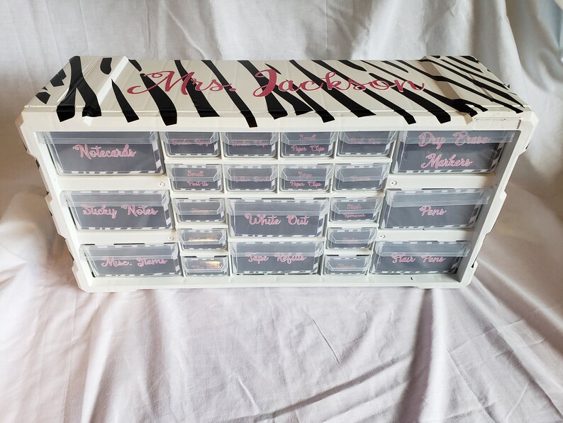 Zebra Teacher Toolbox Etsy