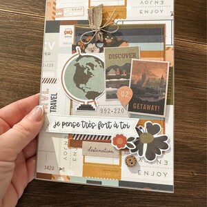 Carte Carton Anniversaire Remerciement Bleu Homme Fleurs Bonne fête Voyage