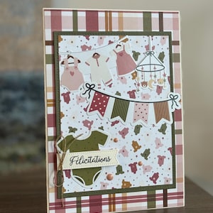 Carte fête Anniversaire carton fille bébé Félicitations Naissance
