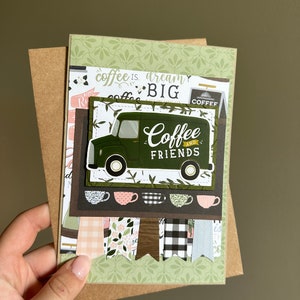 Carte de Fête Souhait Anniversaire Café Ami