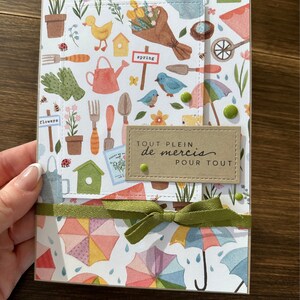 Carte Carton Merci Remerciement Printemps Jardin Fleurs