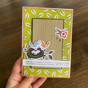 Carte Carton Amour Nid Oiseau Maison Je t'aime