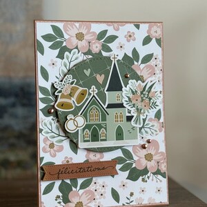 Cardboard Card Congratulations Wedding Scrapbooking Stationery Ring Church