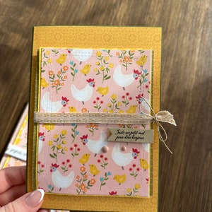 Carte de Fête Carton Cartari Papeterie à la main Scrapbooking Anniversaire Poule Ferme