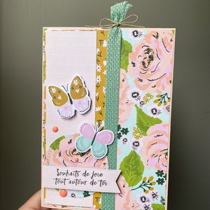 Carte Cartom Carte de Souhait Papillon Scrapbooking Souhaits de Joie