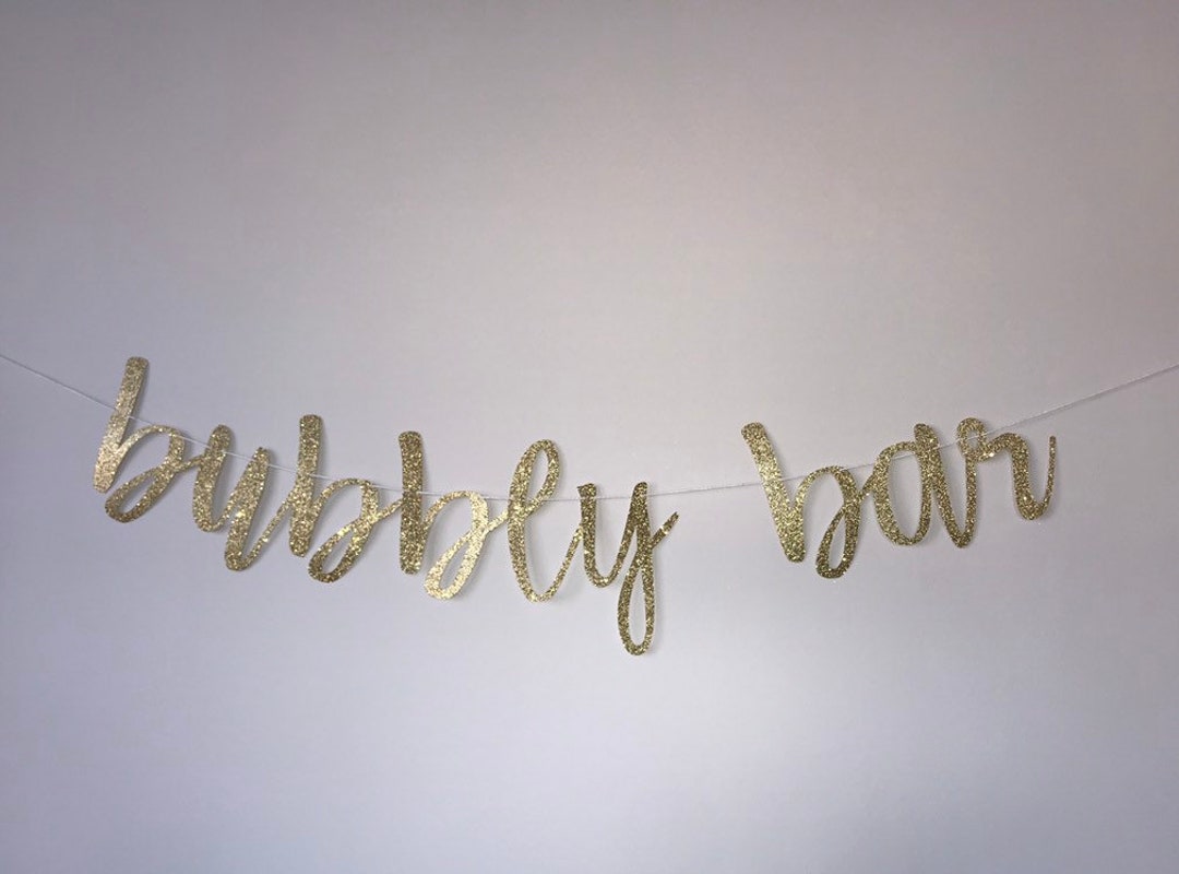 Bubbly Bar Banner Bubbly Bar Sign New Year’s Eve Party - Etsy
