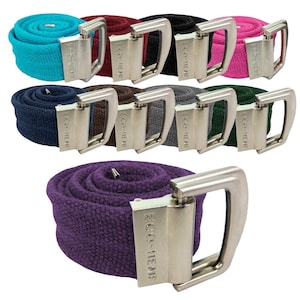 Hempiness Organic Webbing D-Ring Belt | Sustainable Natural Belts | Black, Red, Purple, Brown, Green, Grey, Blue, Natural & More Colours
