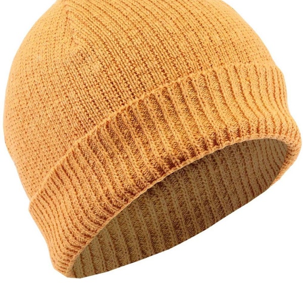 Hempiness Organic Pure Hemp Classic Knit Beanie Hats | Sustainable 100% Hemp Beanies | Mustard Yellow, Navy Blue, Black, Natural, Green