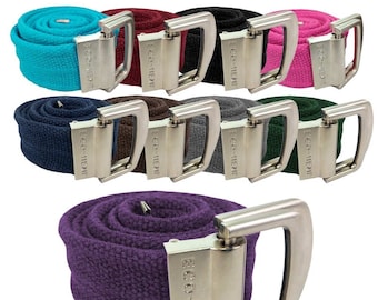 Hempiness Organic Webbing D-Ring Belt | Sustainable Natural Belts | Black, Red, Purple, Brown, Green, Grey, Blue, Natural & More Colours