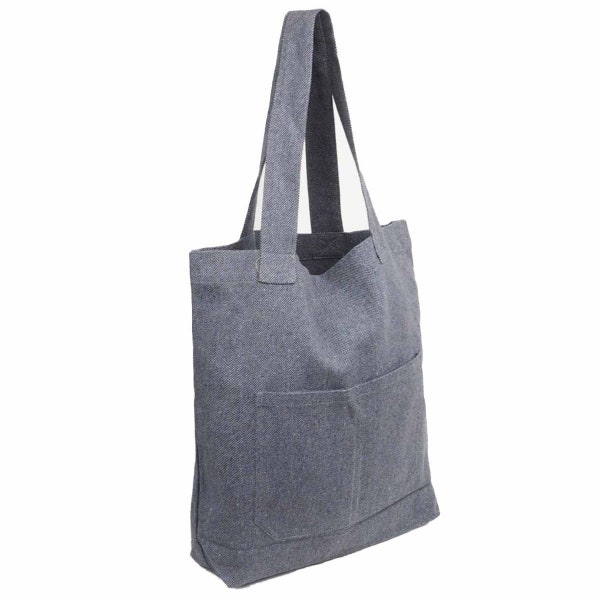 Recycled Hemp Tote Bags / Shopping Bags - Grey | Upcycled | Recycled | Reused | Hemp Bag | Sustainable | Eco-Friendly | Ethical