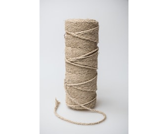 12mm Natural Pure Untreated Cotton Rope 3 Strand Twisted String Cord Twine Sash