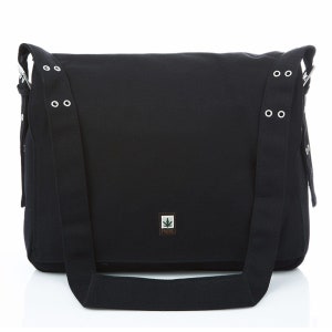 Hemp And Organic Cotton Messenger Bag | Laptop Bag | Unisex | Sustainable Fashion | Eco-Friendly | Hemp Accessories