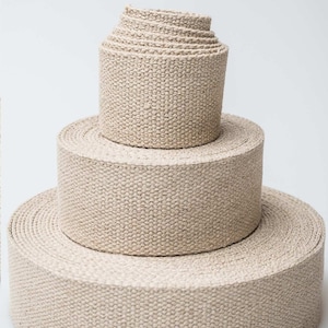 Hempiness Organic Hemp Webbing 2inch/5cm | Webbing | Crafting | Upholstery | Sewing