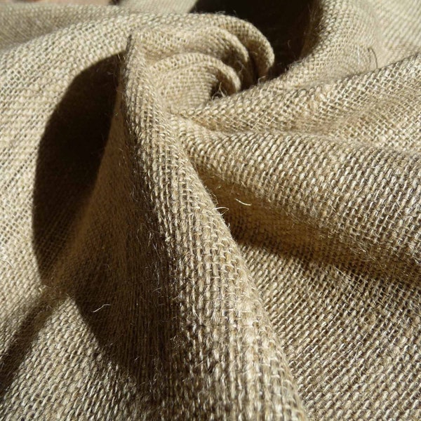 Hemp Burlap Hessian Fabric | 100% Organic Hemp | 14oz | By The Metre | Eco Friendly | Sustainable | Shabby Chic | Weddings | Home Furnishing