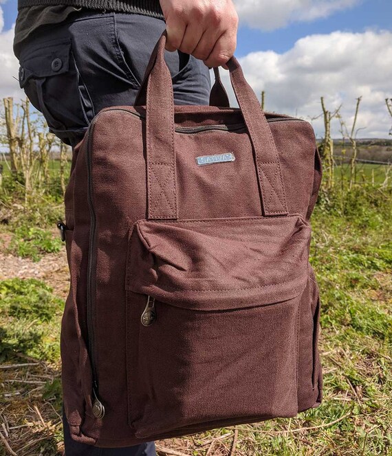 All Purpose Organic Hemp Backpack Hemp Rucksack Carry on Bag