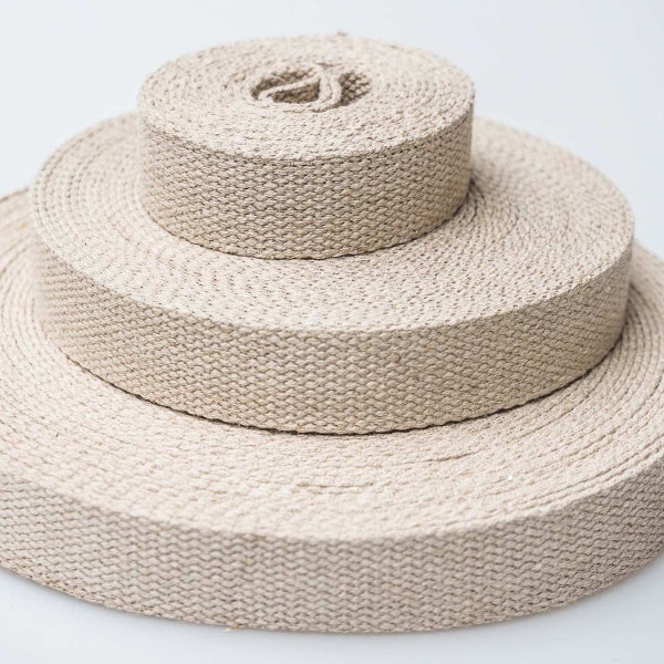 Hempiness Organic Hemp Webbing 1inch/2.5cm | Crafting | Sewing | Upholstery | Sustainable | Ethical | Eco-Friendly