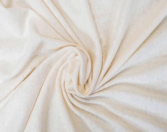 Light Hemp Jersey Fabric | Organic | 55H 45C | 200g | By The Metre | Eco Friendly | Sustainable Fashion | T-shirts | Light Fabric | Textiles