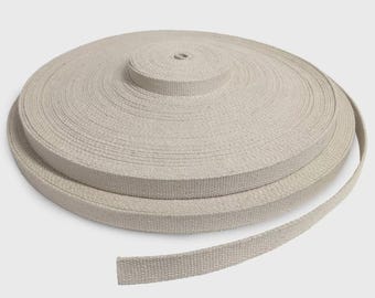 Hempiness ekologisk hampa 1,25 cm vävband | Hållbart, etiskt naturligt vävband | Perfekt för bälten, väskremmar, klädsel och halsband för husdjur